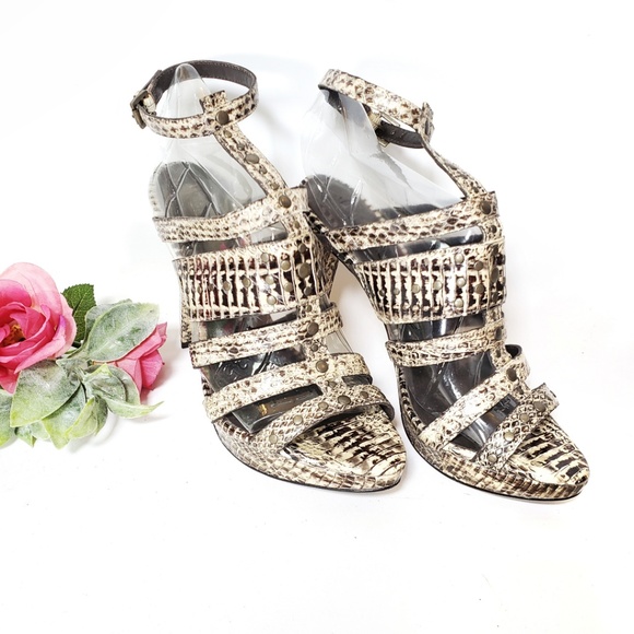 BCBG Maxazria snakeskin platform sandals, 7 - Picture 4 of 8